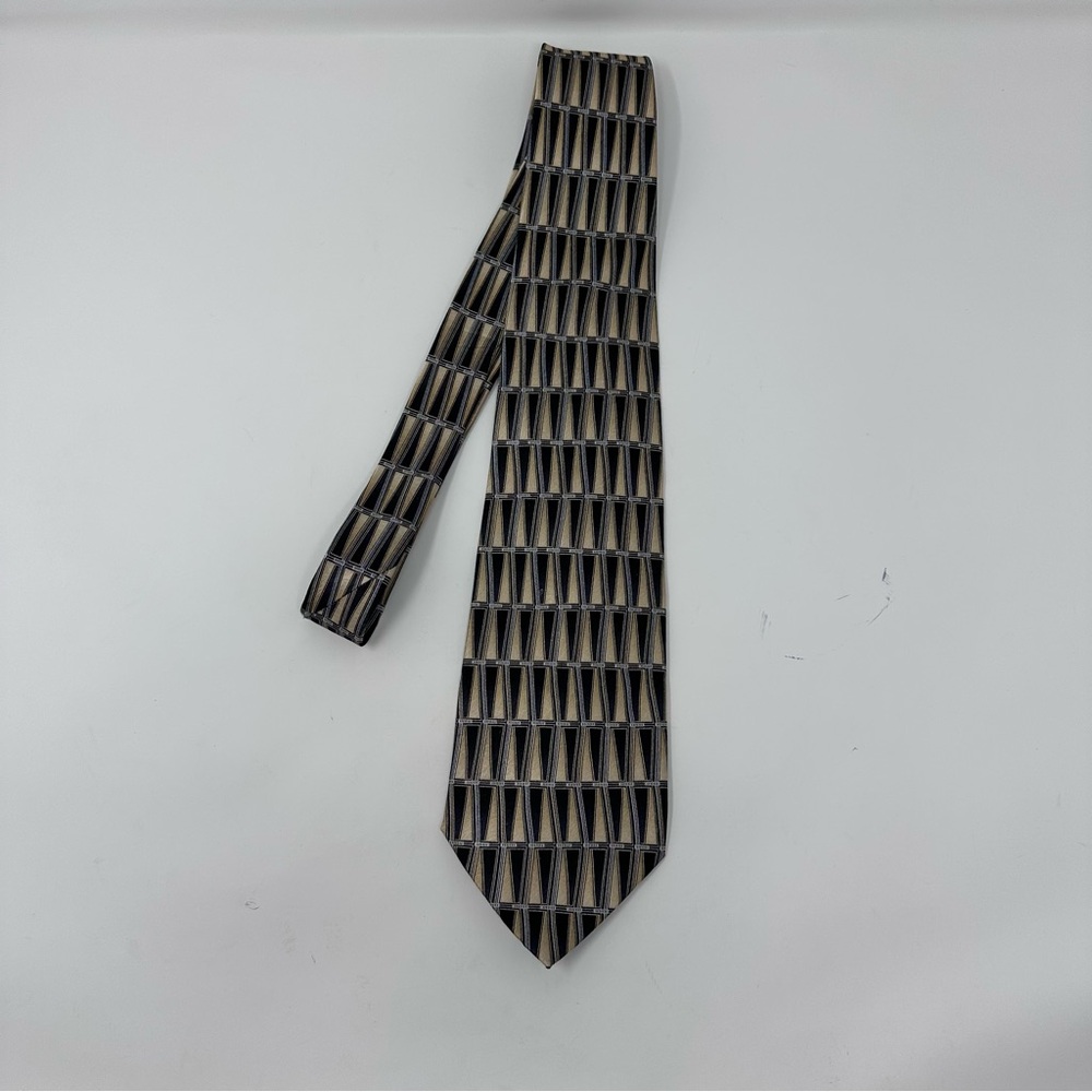 Pierre Cardin Blue and Gold Silk Men's Tie